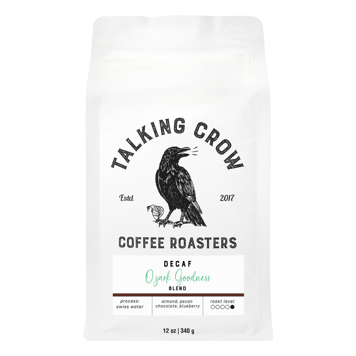 Talking Crow Coffee Roasters - Ozark Goodness – Swiss Water Talking Crow Coffee Roasters - Ozark Goodness – Swiss Water