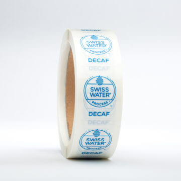 Stickers—1″ Logo (Clear, DECAF)